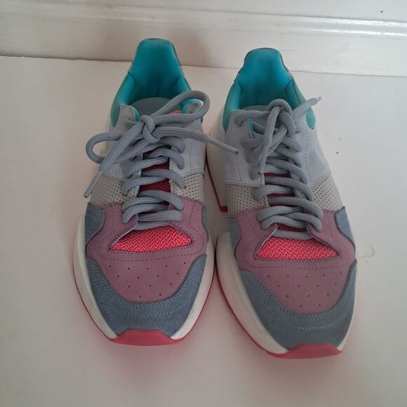 MM6 Maison Margiela Sneakers Women's 38 8 Colorful Suede Designer Luxury Preppy - Picture 5 of 8